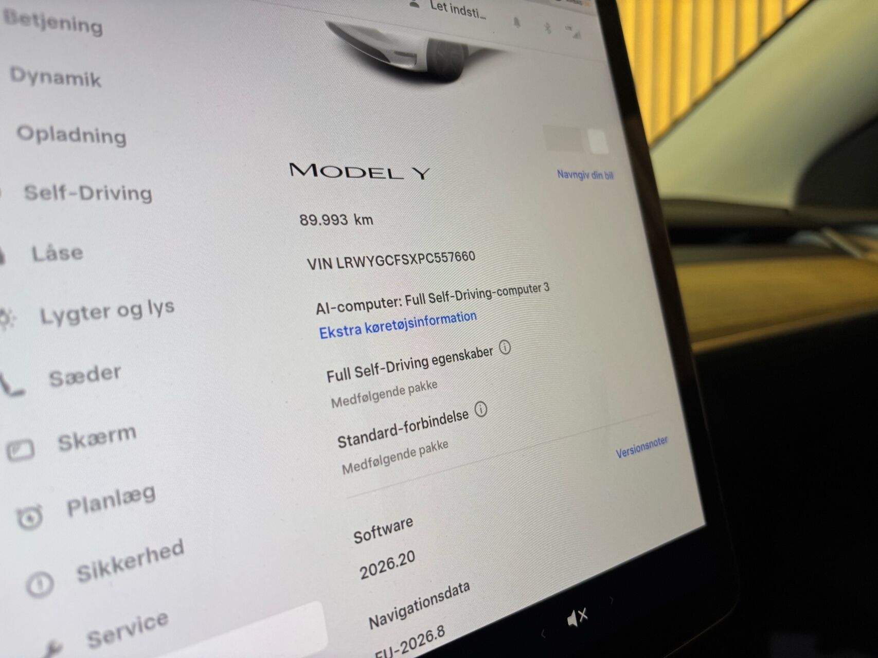 Billede af Tesla Model Y EL RWD 299HK 5d Aut.