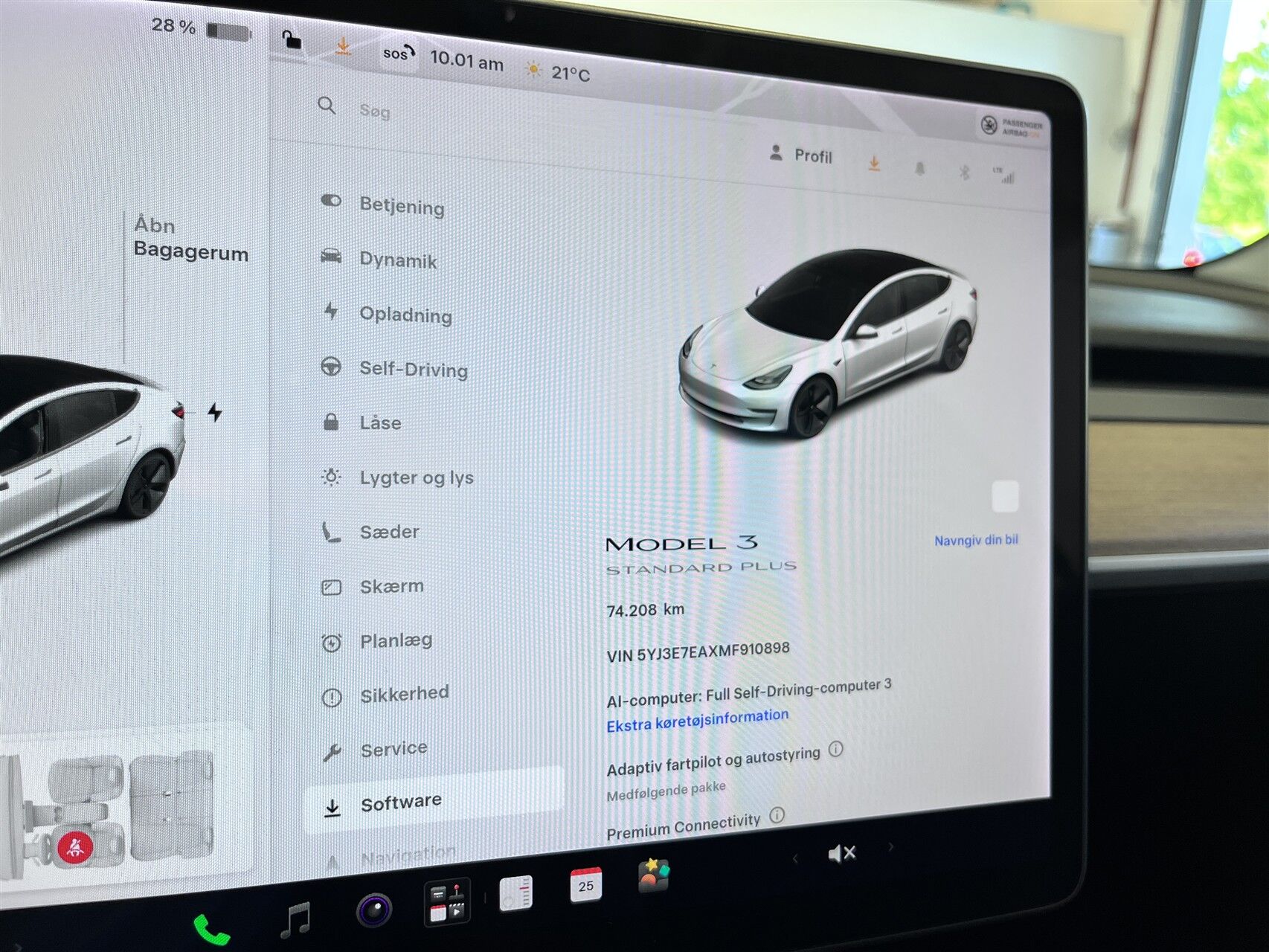 Billede af Tesla Model 3 EL Standard Range Plus 283HK Aut. 