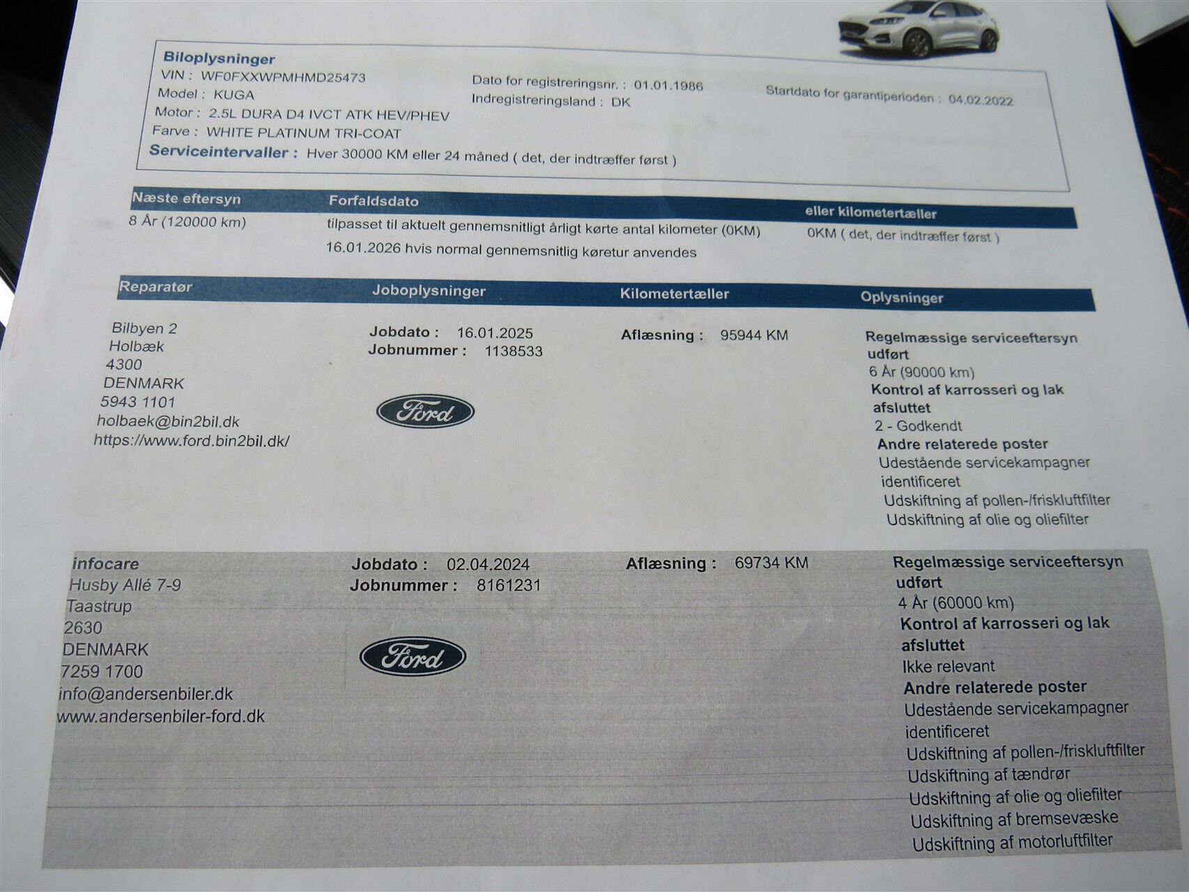 Billede af Ford Kuga 2,5 Plugin-hybrid ST-Line X CVT 225HK 5d Trinl. Gear