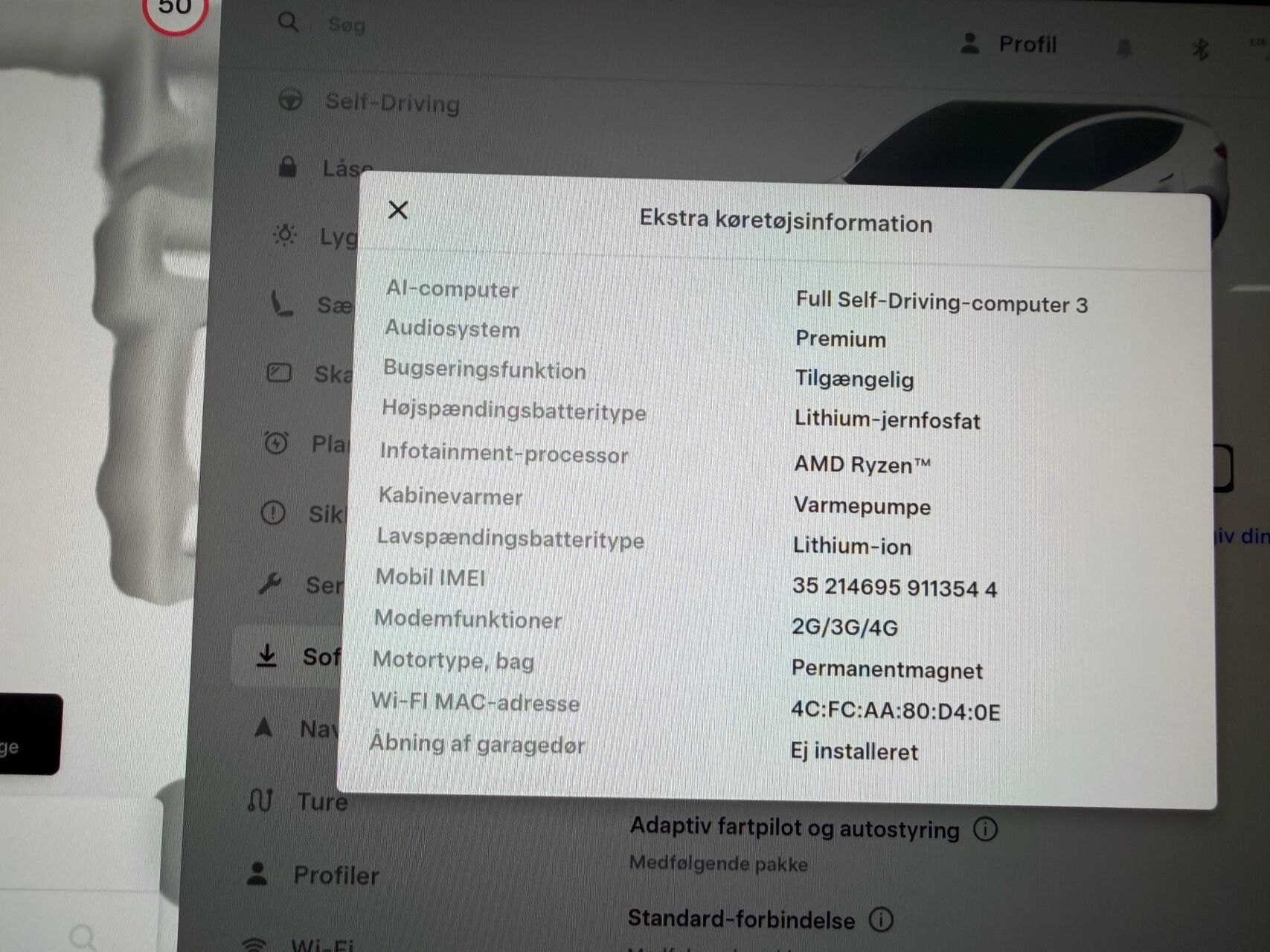 Billede af Tesla Model Y EL RWD 299HK 5d Aut.
