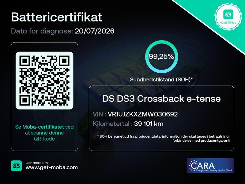 Billede af DS DS3 Crossback E-Tense Elegance 136HK 5d Aut.