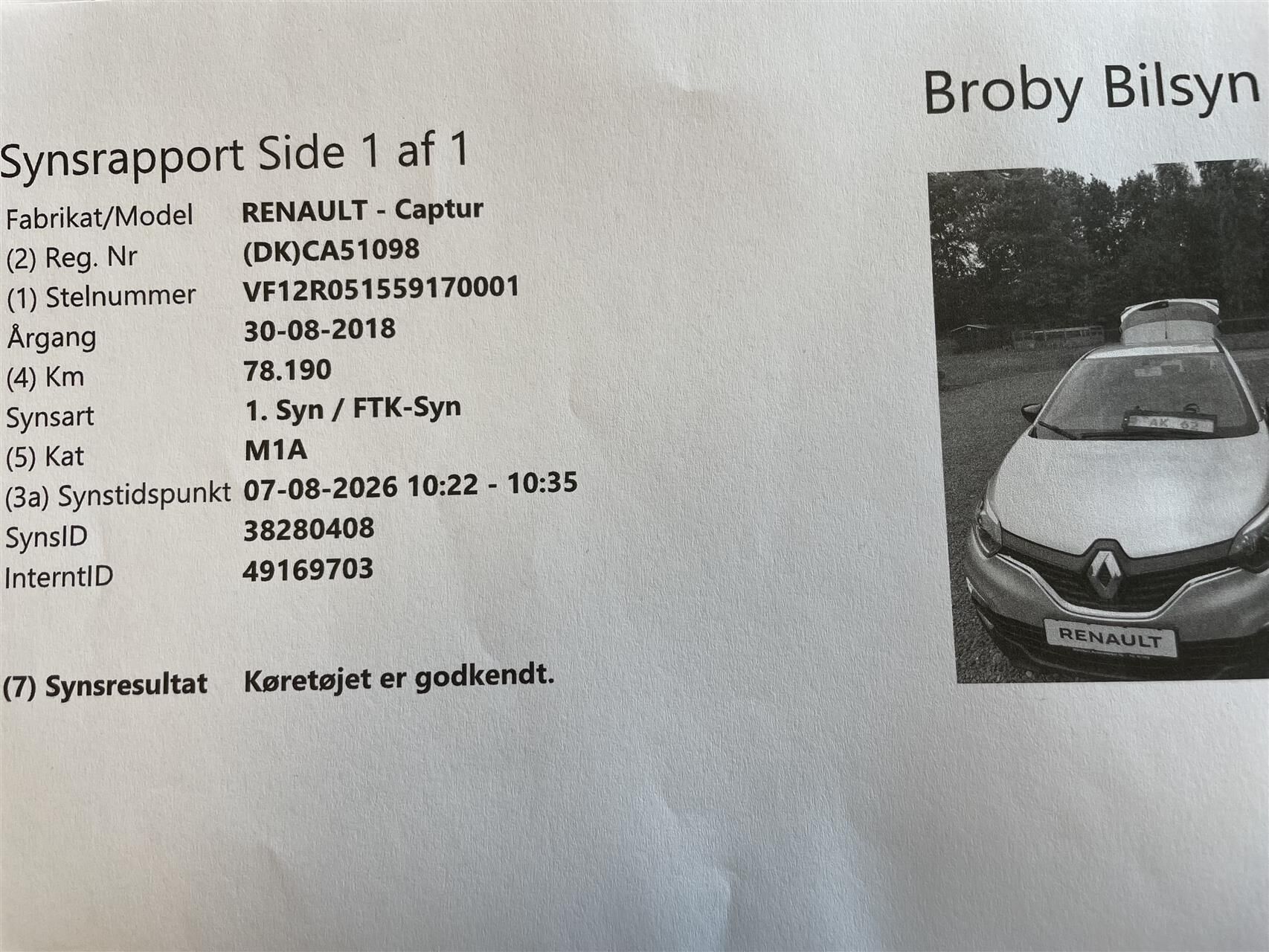 Billede af Renault Captur 1,0 TCE Zen 100HK 5d