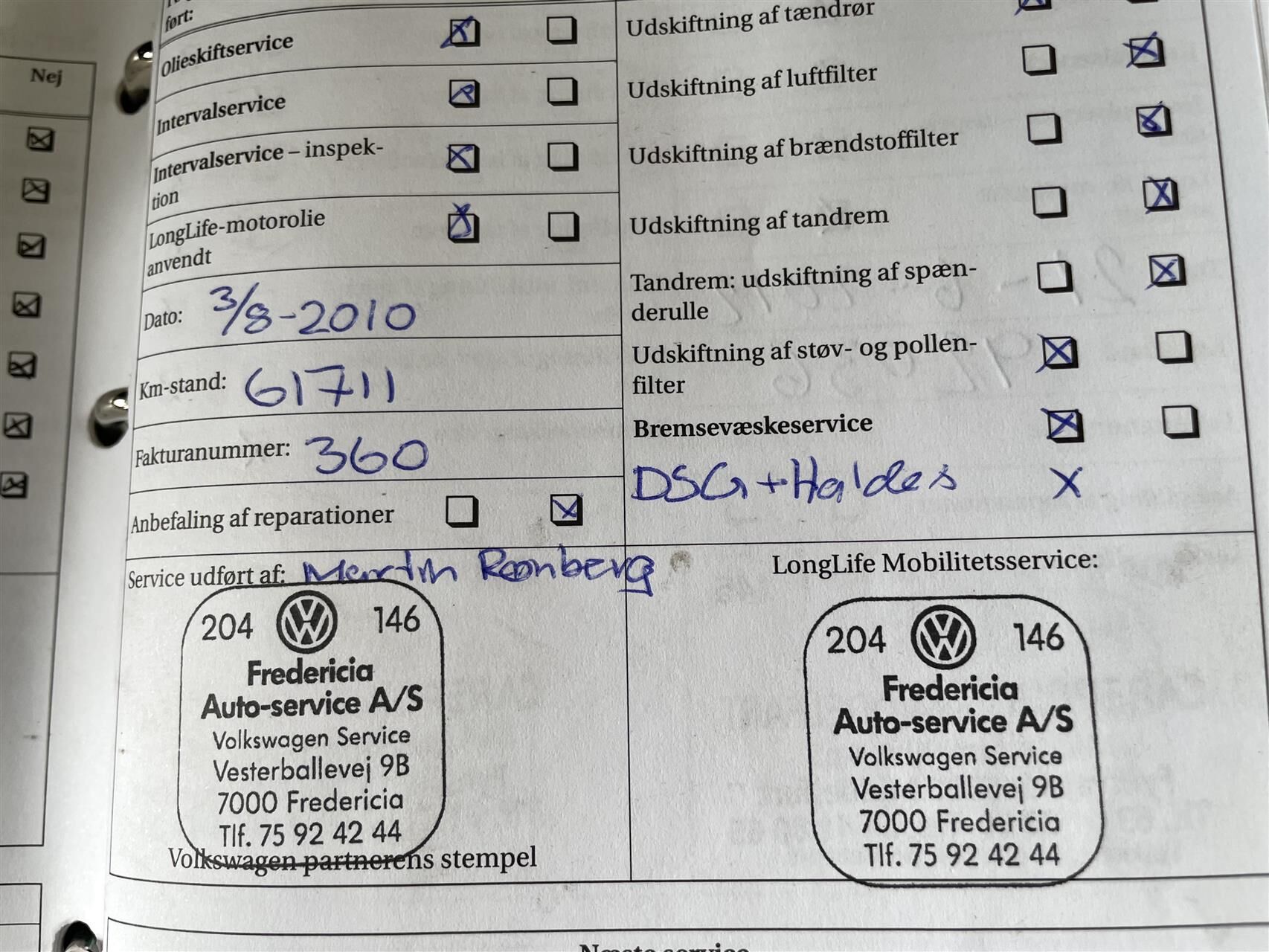 Billede af VW Golf 3,2 V6 R32 4Motion DSG 250HK 5d Aut.