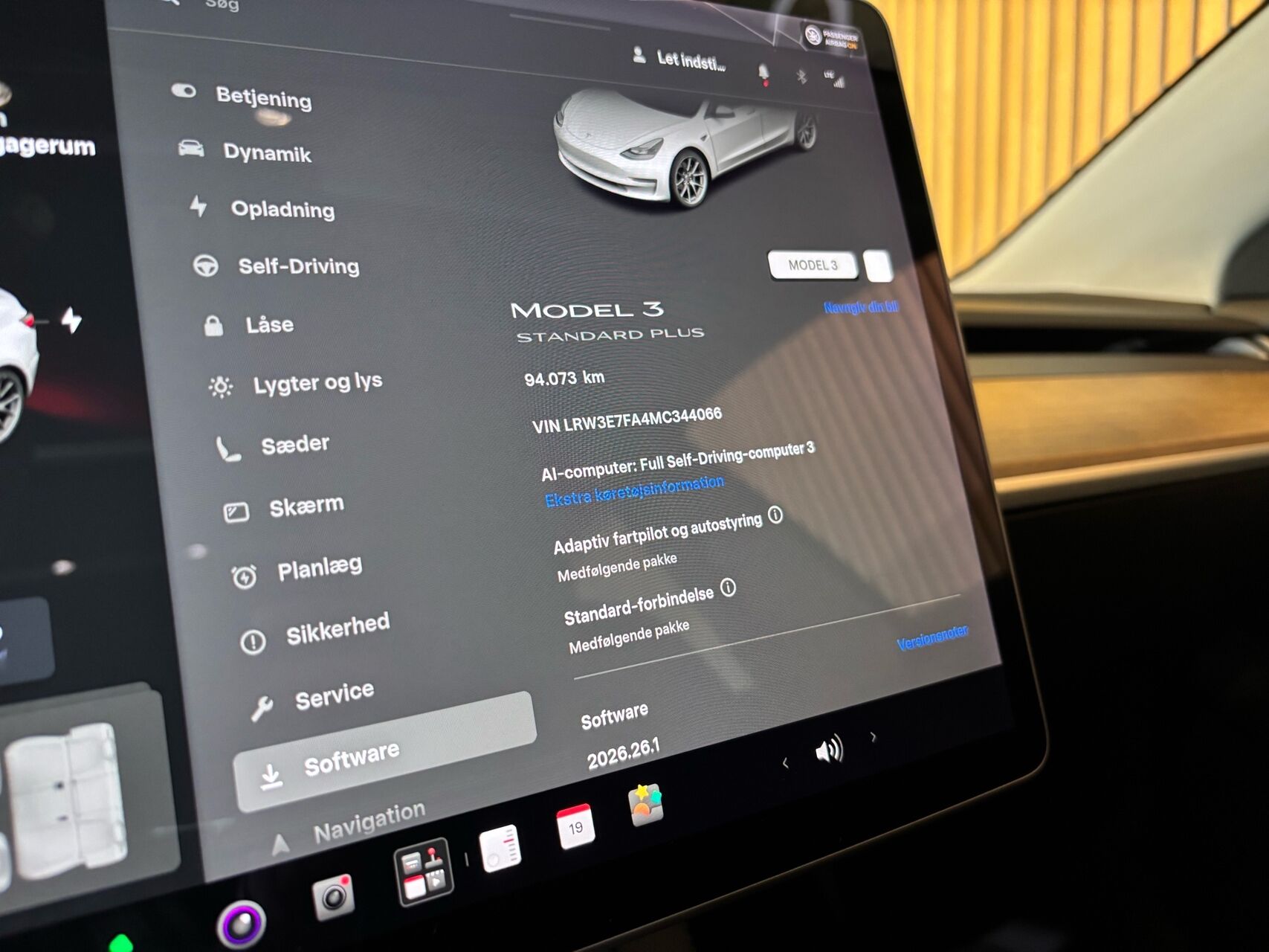 Billede af Tesla Model 3 EL Standard Range Plus 325HK Aut.