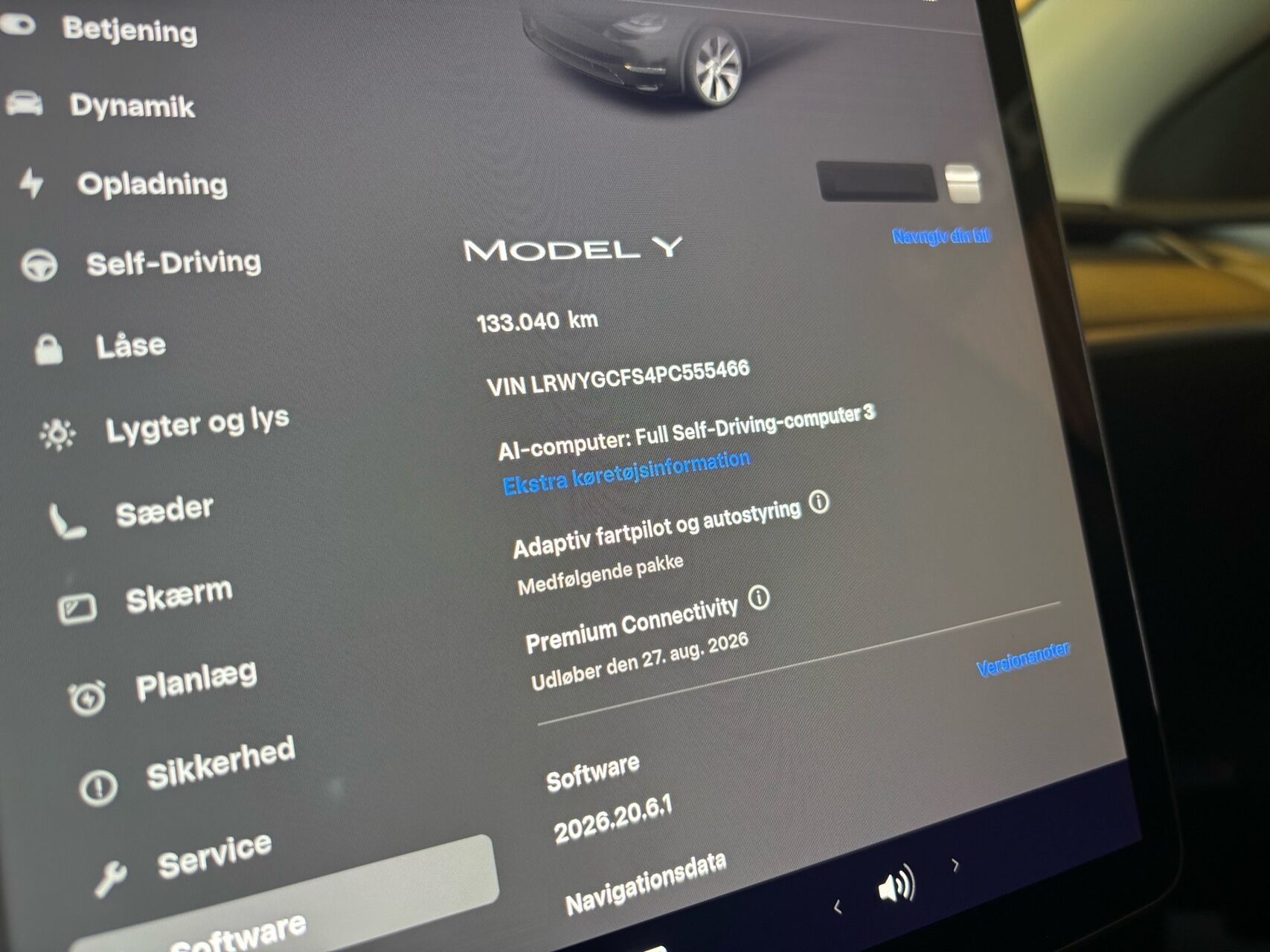 Billede af Tesla Model Y EL RWD 299HK 5d Aut.