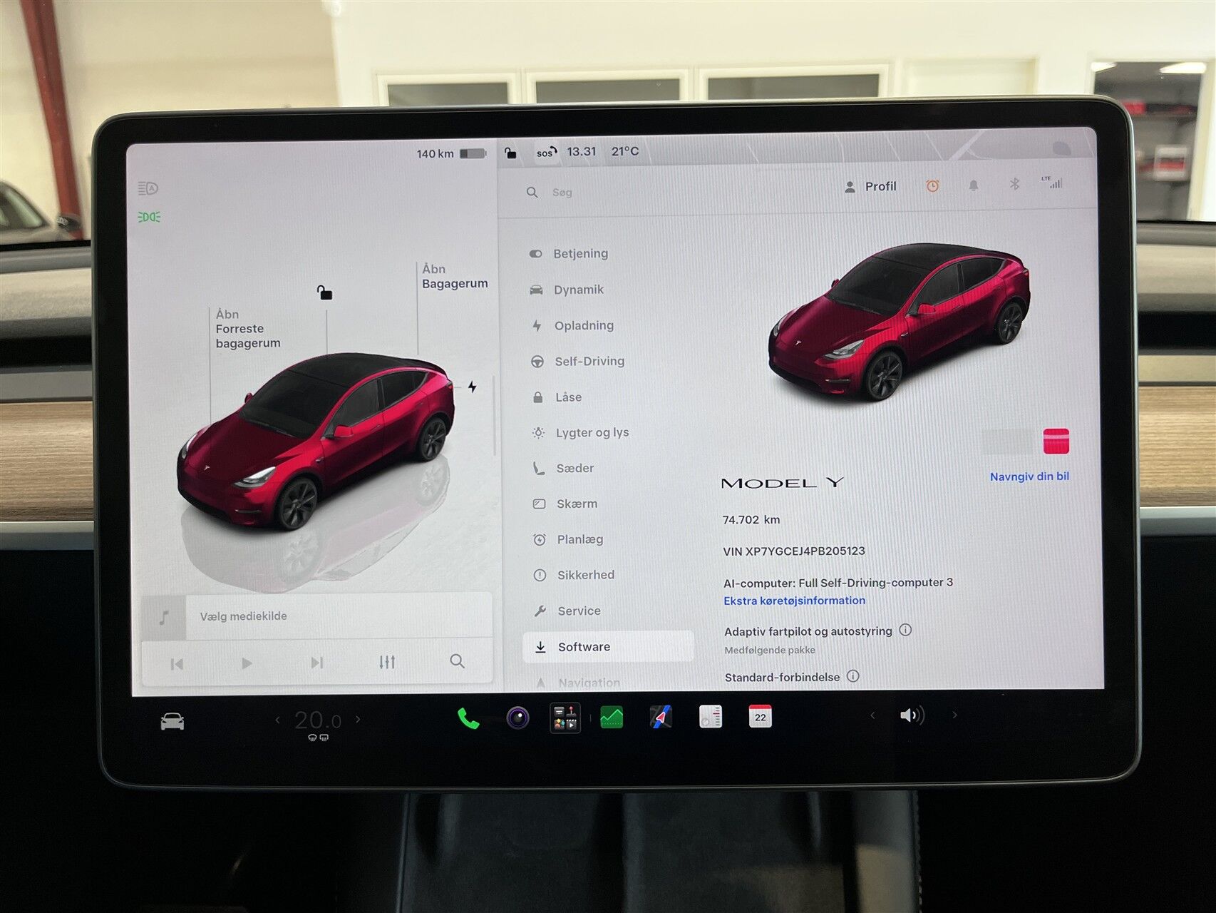 Billede af Tesla Model Y EL RWD 299HK 5d Aut.