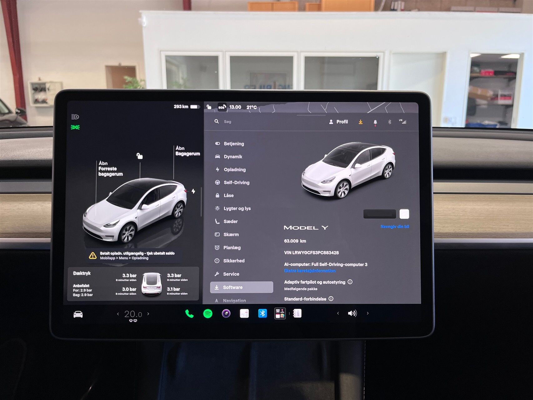 Billede af Tesla Model Y EL RWD 299HK 5d Aut.