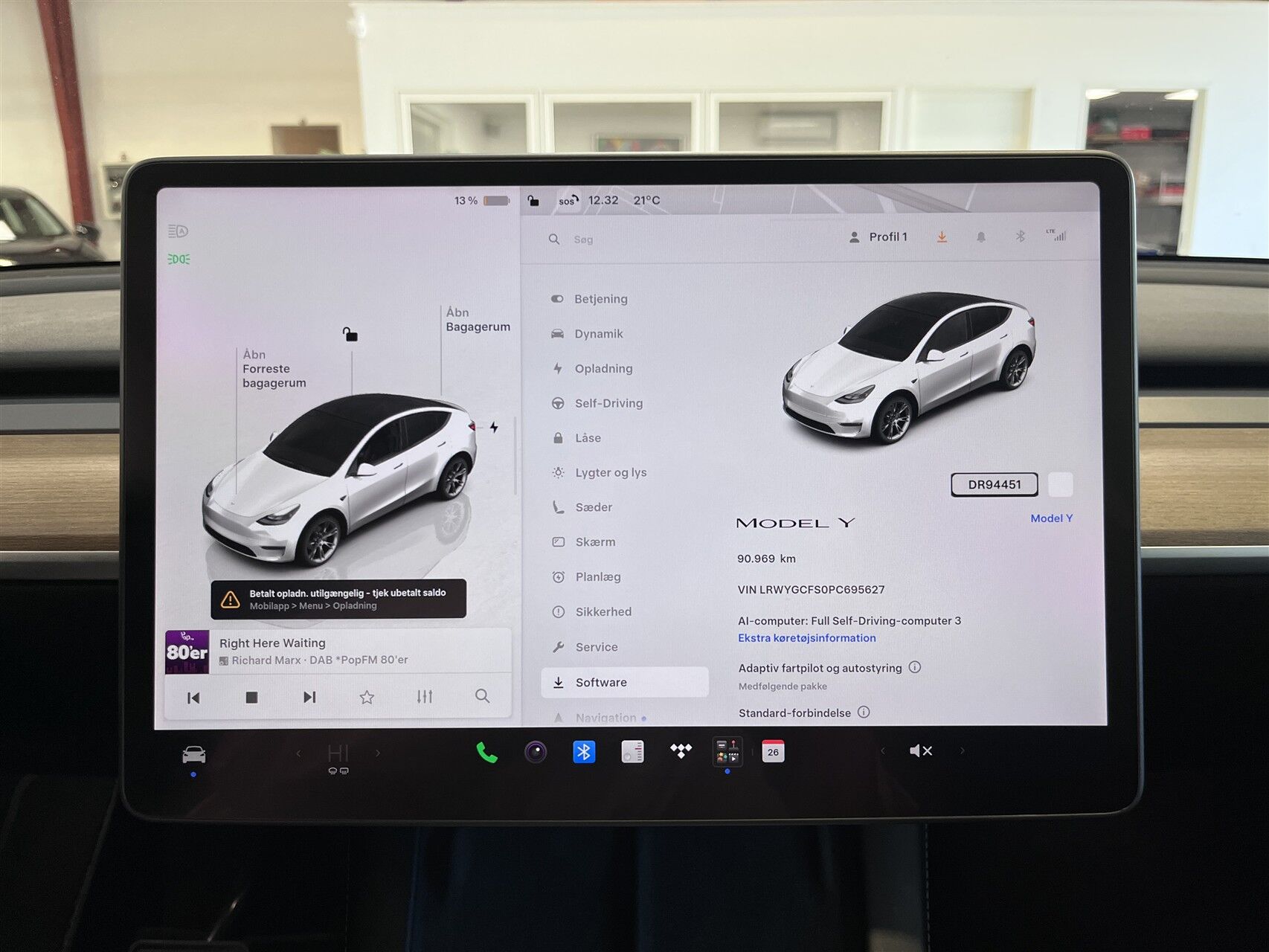 Billede af Tesla Model Y EL RWD 299HK 5d Aut.