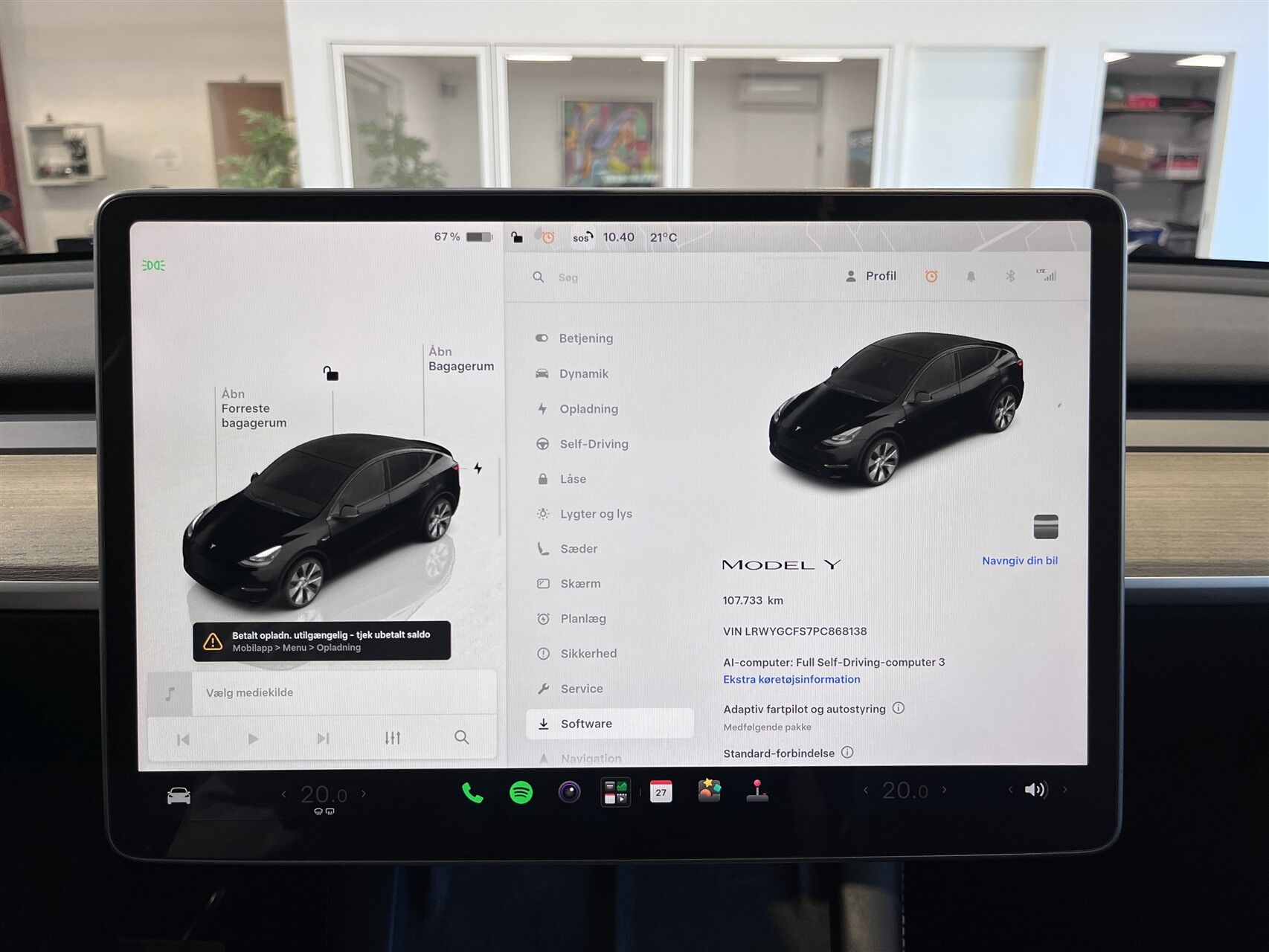 Billede af Tesla Model Y EL RWD 299HK 5d Aut.
