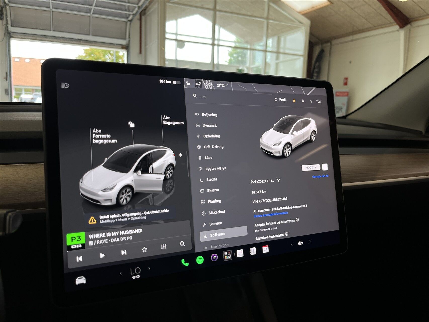 Billede af Tesla Model Y EL RWD 299HK 5d Aut.