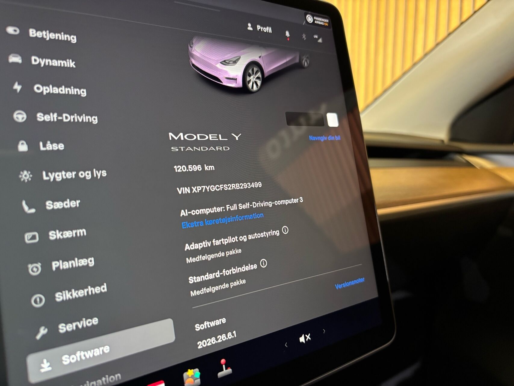 Billede af Tesla Model Y EL RWD 299HK 5d Aut.