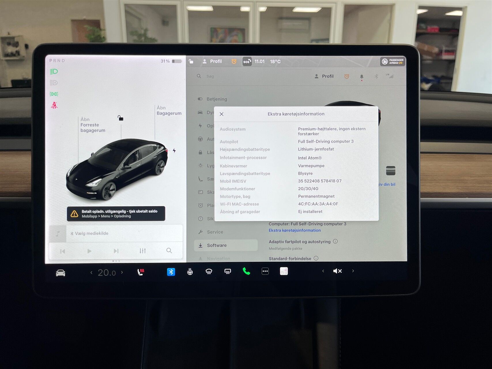Billede af Tesla Model 3 EL Standard Range Plus 325HK Aut.