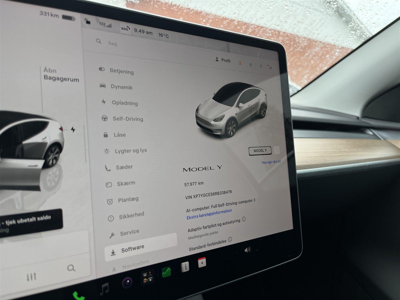 Billede af Tesla Model Y EL RWD 299HK 5d Aut.