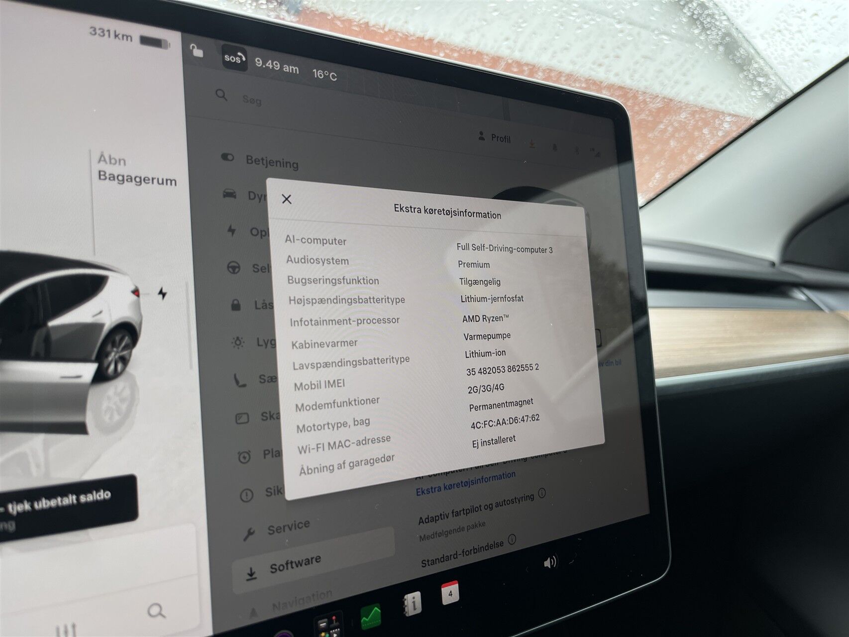 Billede af Tesla Model Y EL RWD 299HK 5d Aut.