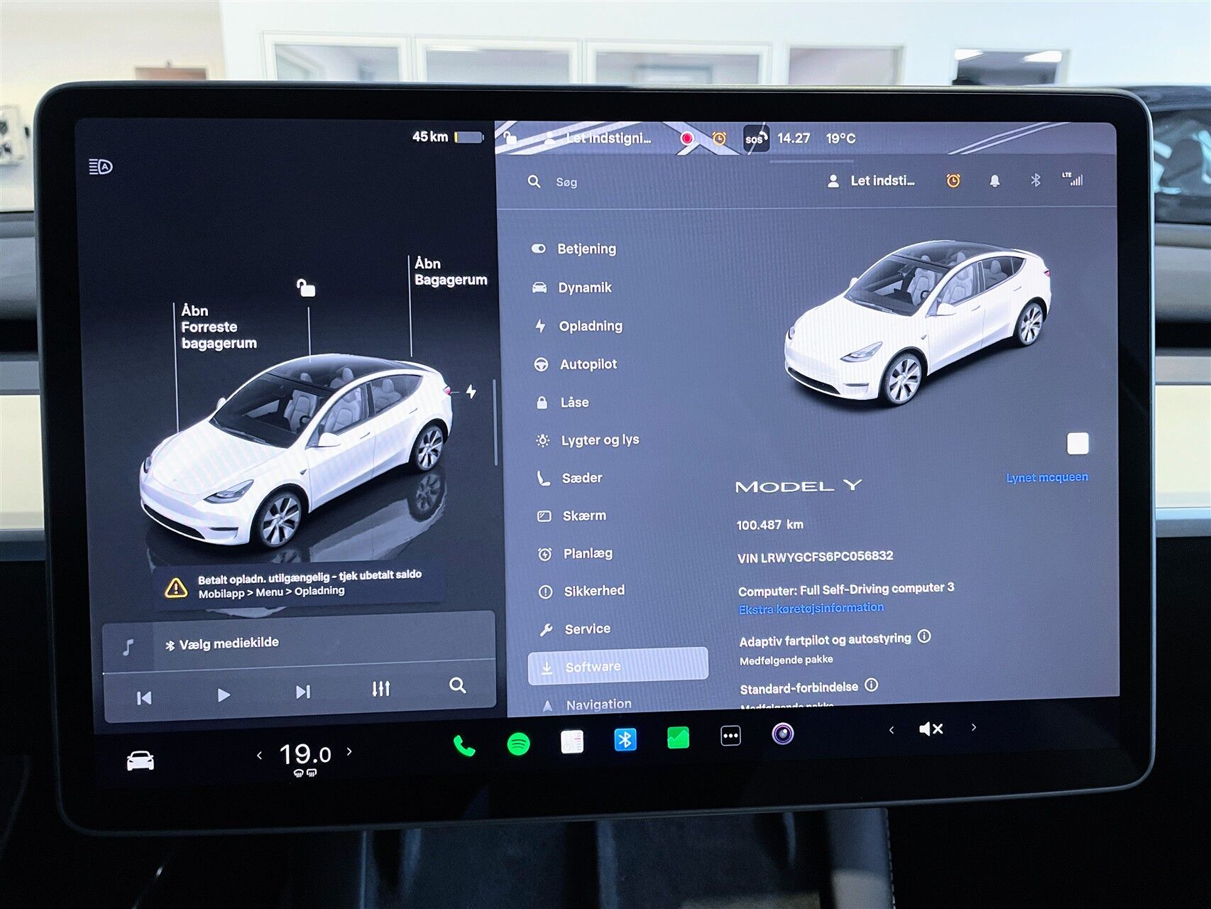 Billede af Tesla Model Y EL RWD 299HK 5d Aut.