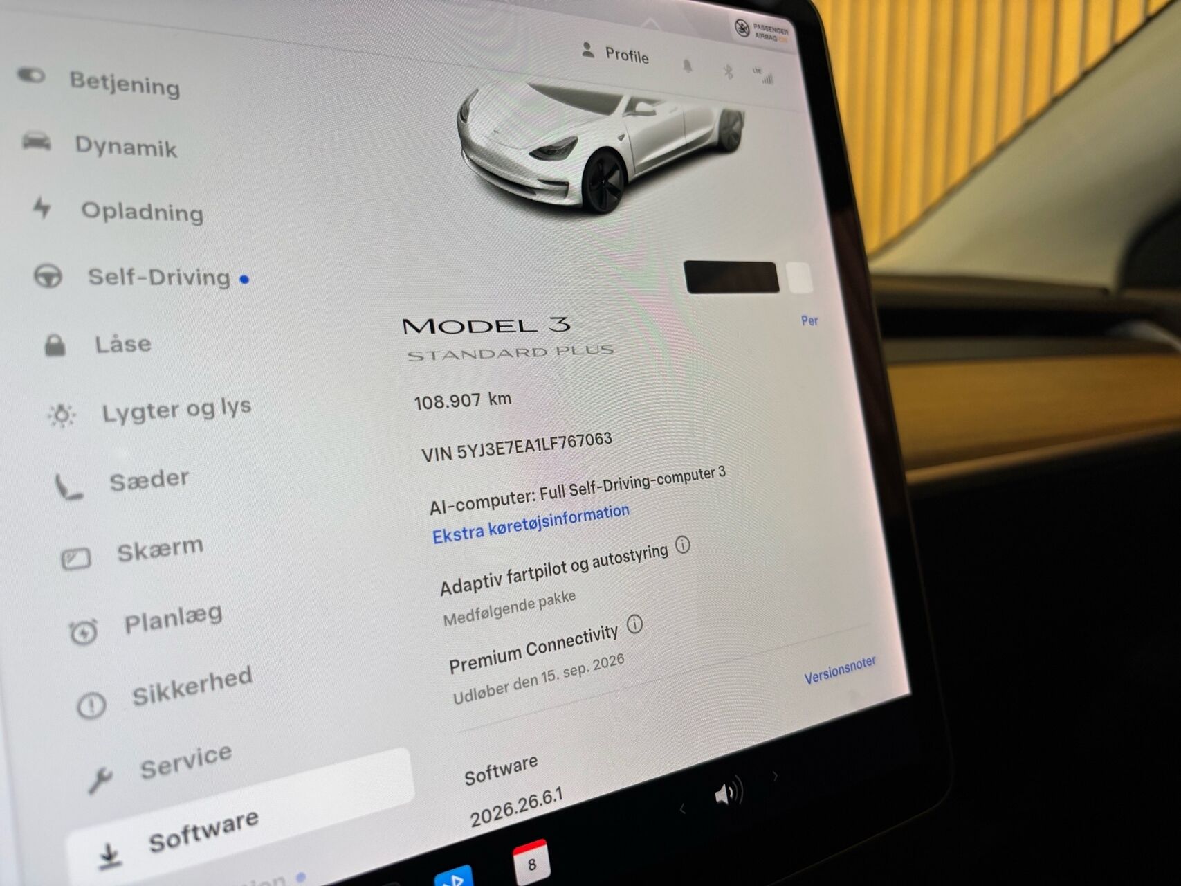 Billede af Tesla Model 3 EL Standard Range Plus 325HK Aut.