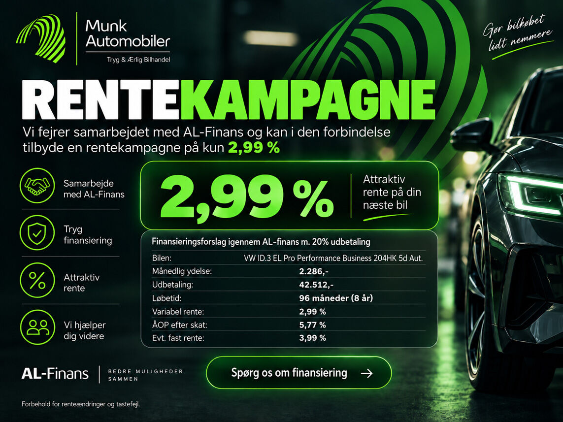 Billede af VW ID.3 EL Pro Performance Business 204HK 5d Aut.