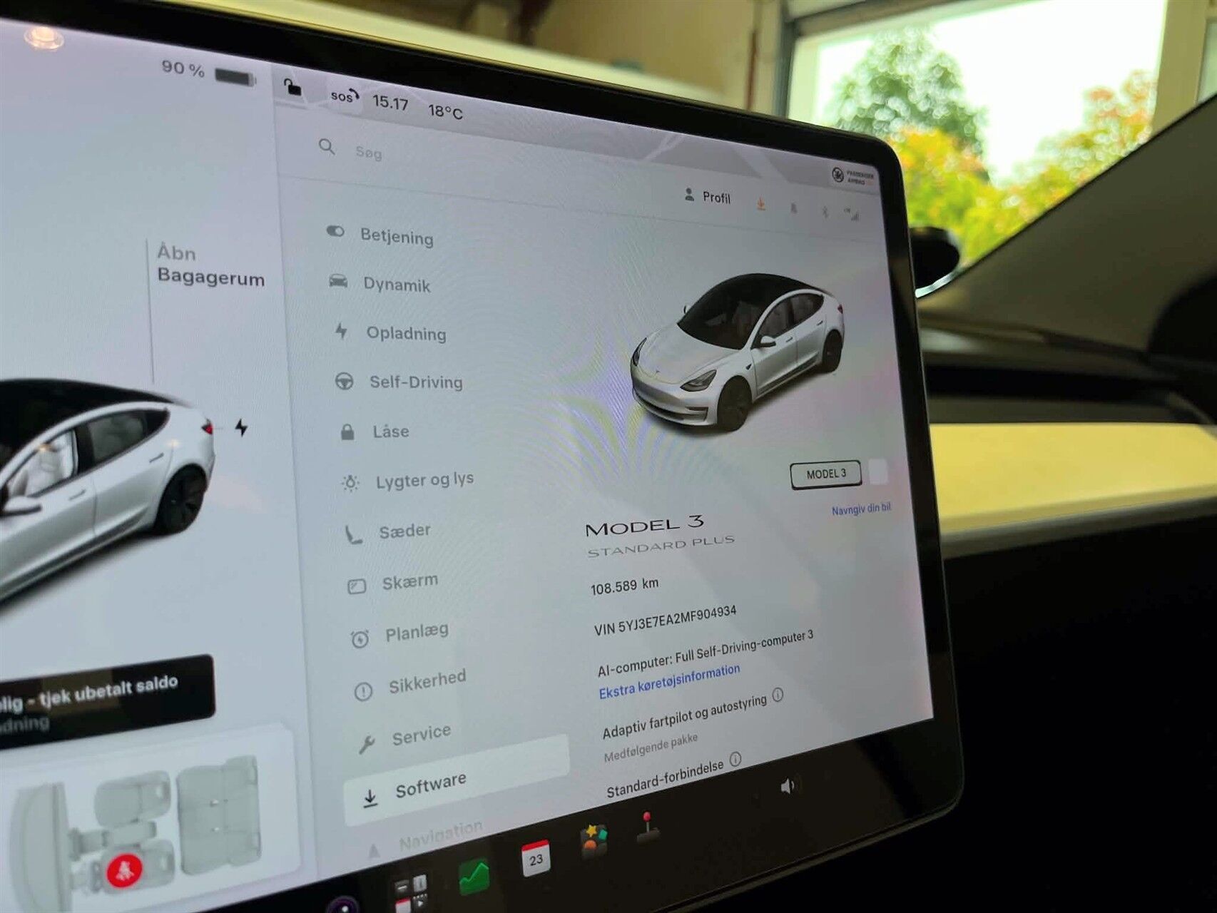 Billede af Tesla Model 3 EL Standard Range Plus 283HK Aut. 