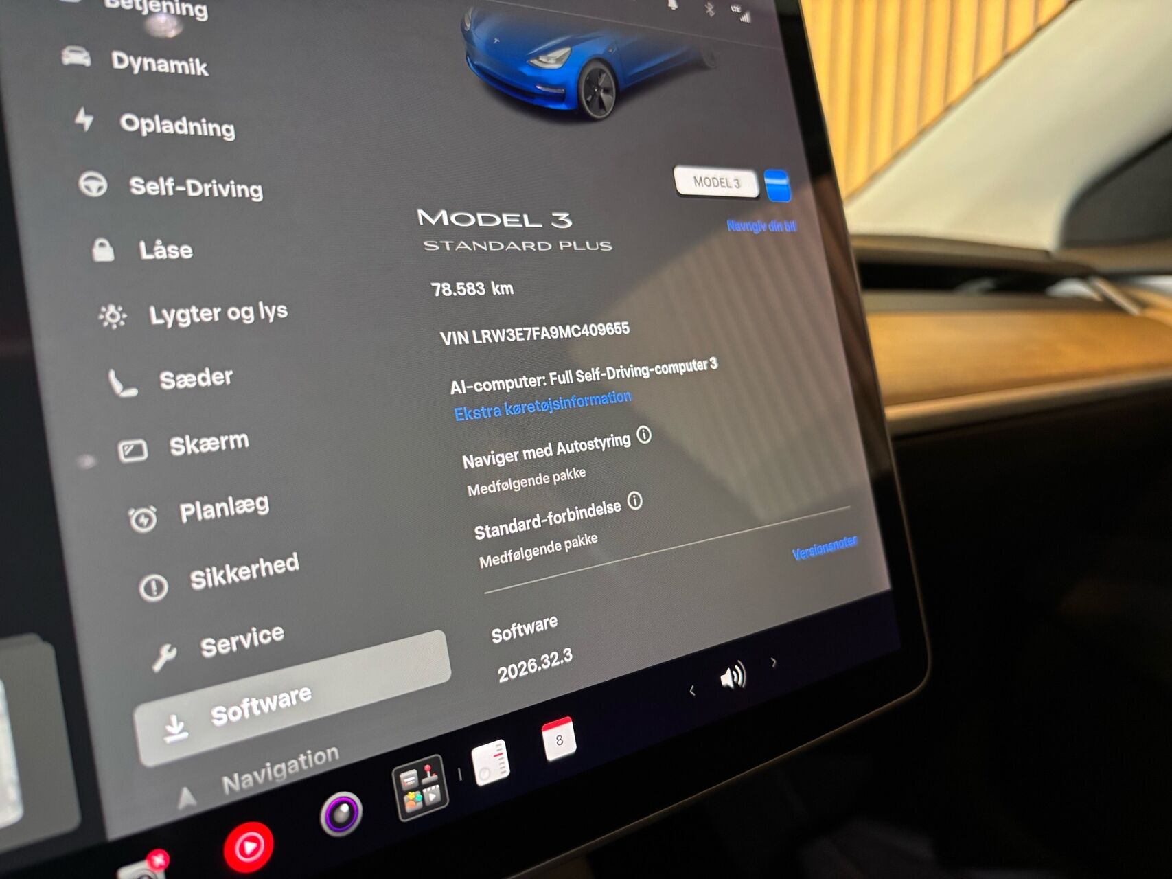 Billede af Tesla Model 3 EL Standard Range Plus 325HK Aut.