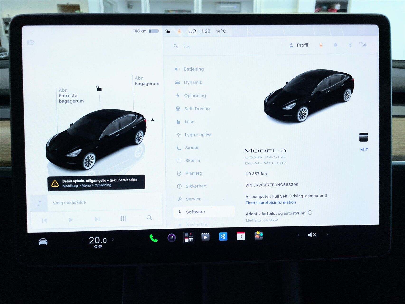 Billede af Tesla Model 3 EL Long Range AWD 498HK Aut.