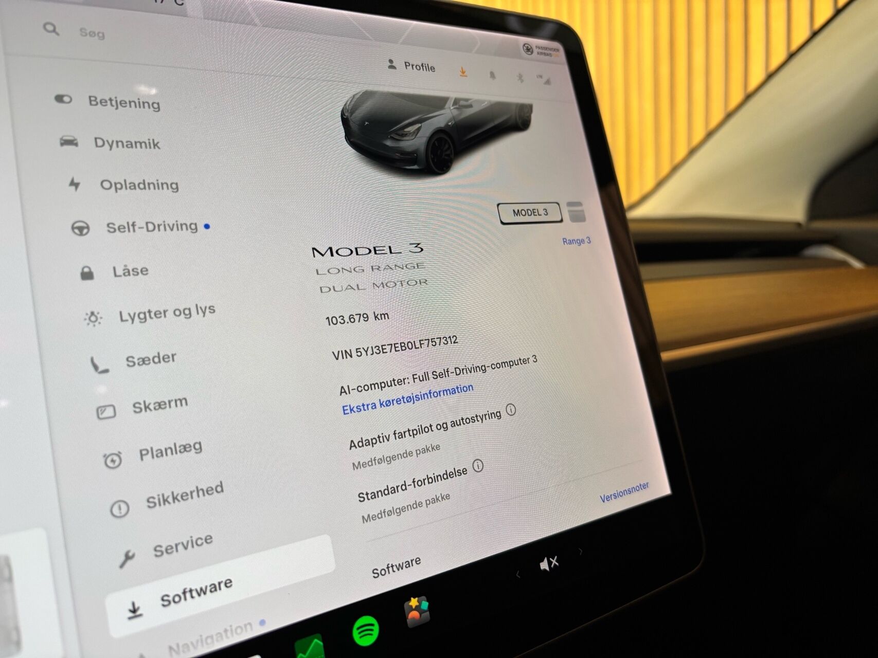 Billede af Tesla Model 3 EL Long Range AWD 490HK Aut.