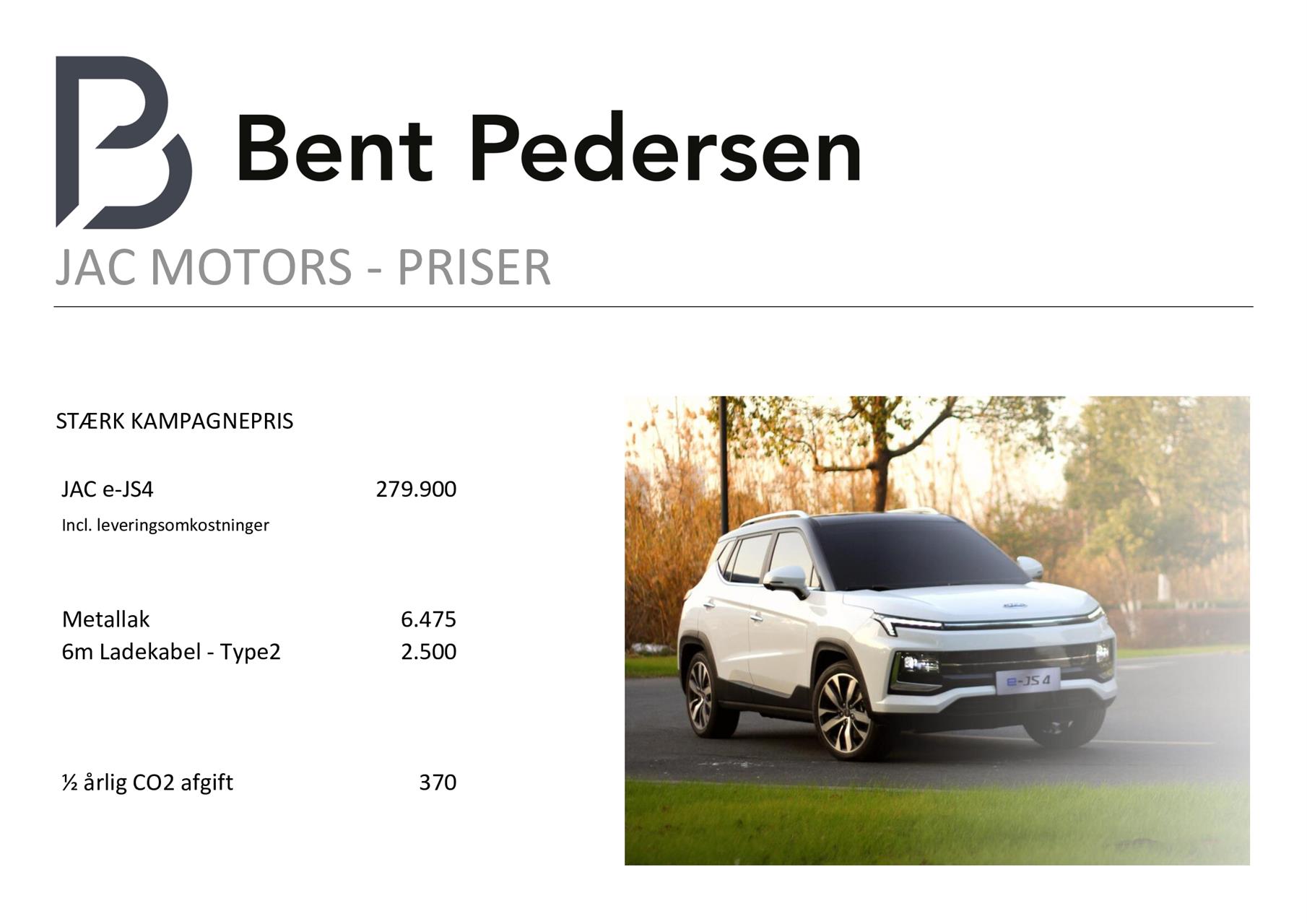 Billede af JAC e-JS4 EL 193HK 5d Aut.